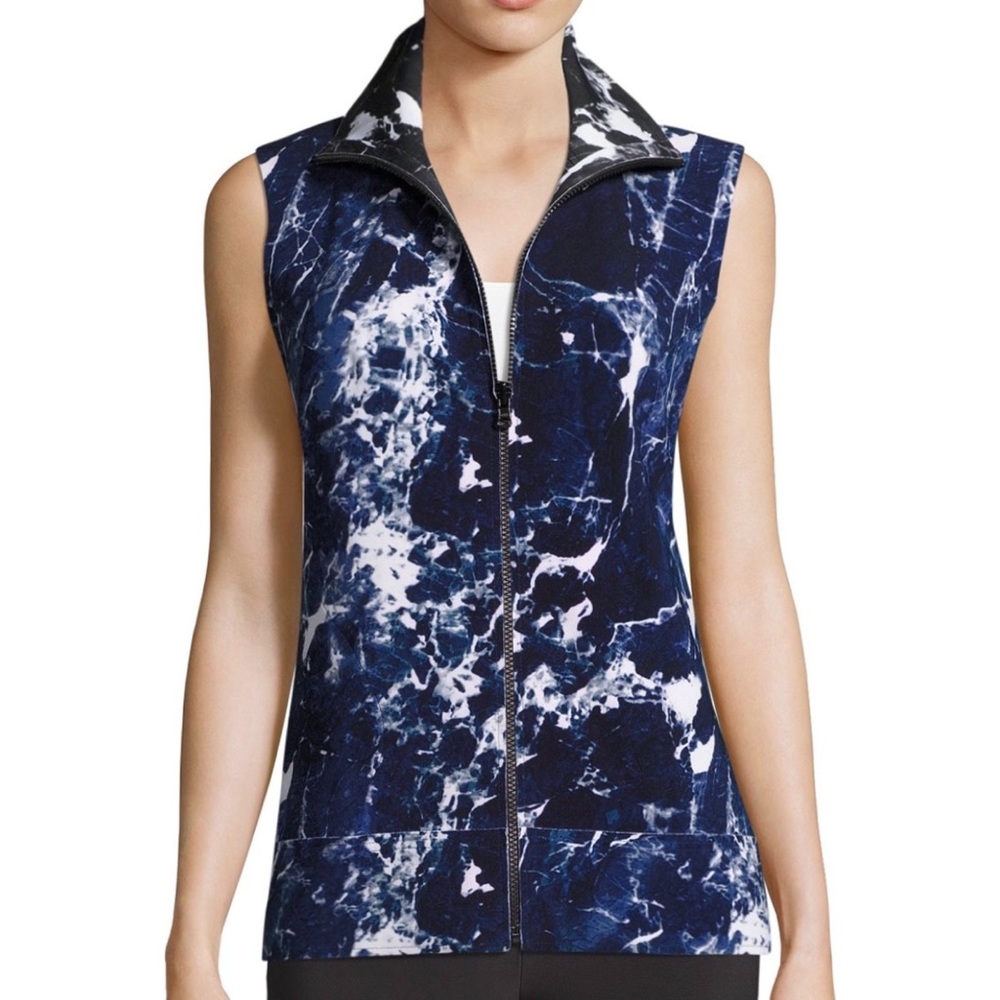 Reversible Marble-Printed Turtle Vest, runs large